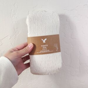 American Eagle Outfitters Cream Textured Tights